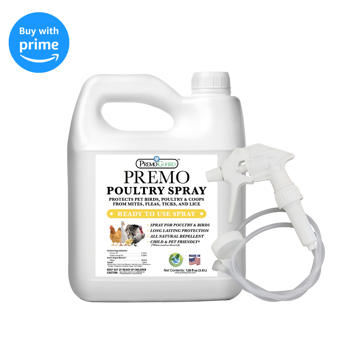 Poultry Spray for Mites | Plant Based Natural Non-Toxic | Premo Guard